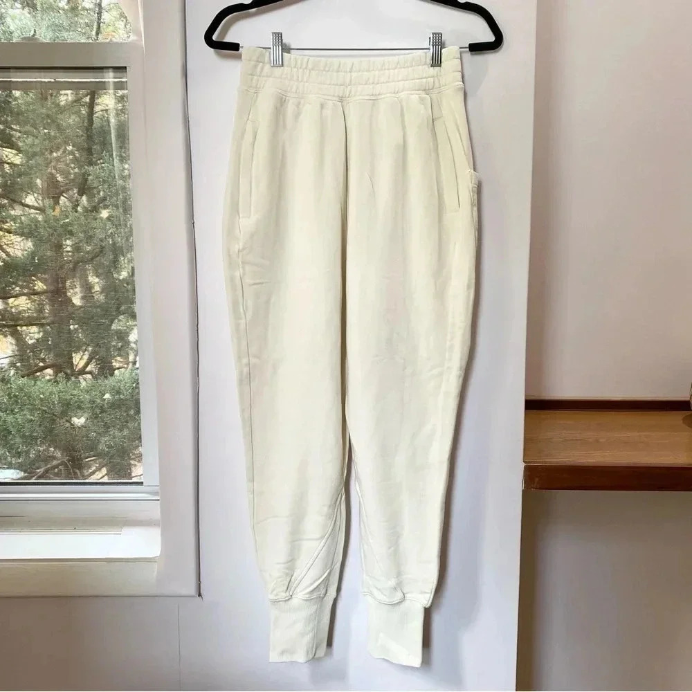 New Free People June Bug Sweatpants Joggers FP Movement Cream Small - Picture 3 of 12